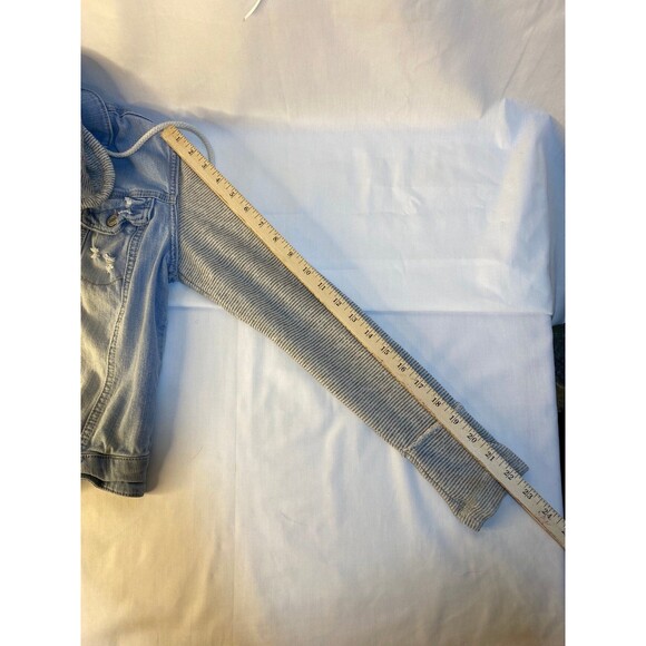 Jean Jacket Mismo Supply, hooded stressed, Small - Picture 10 of 10